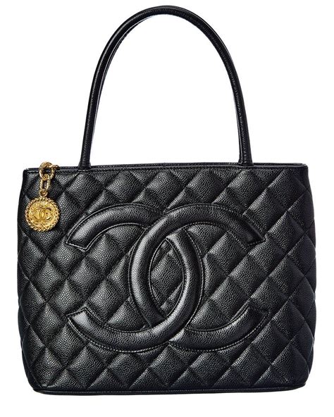 chanel caviar leather medallion tote|Bags .